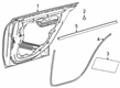 Diagram for Mercedes-Benz CLA250 Door Moldings - 118-730-08-01