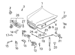 Diagram for Mercedes-Benz 500SEC Emblem - 163-888-00-86