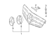 Diagram for Mercedes-Benz C350 Grille - 204-885-01-36