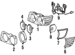 Diagram for Mercedes-Benz 560SL Side Marker Light - 000-820-03-66