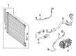Diagram for Mercedes-Benz CLE300 A/C Condenser - 099-500-02-01