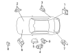 Diagram for Mercedes-Benz Yaw Sensor - 005-542-12-18