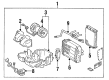 Diagram for Mercedes-Benz 260E Heater Core - 002-835-56-01