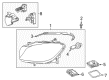 Diagram for Mercedes-Benz GL350 Headlight - 166-820-60-61