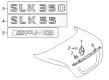 Diagram for Mercedes-Benz SLK300 Emblem - 171-758-00-58