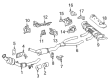Diagram for Mercedes-Benz ML400 Exhaust Hanger - 166-491-11-41