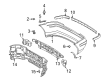 Diagram for Mercedes-Benz SLK320 Bumper Cover - 170-885-08-25