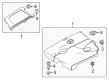 Diagram for Mercedes-Benz GLE300d Engine Cover - 651-010-84-12