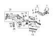 Diagram for Mercedes-Benz CLK63 AMG Strut Mounts - 209-351-01-42