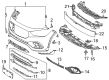 Diagram for Mercedes-Benz GLA250 Bumper Cover - 247-880-34-01-9999
