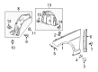 Diagram for Mercedes-Benz Fender Splash Shield - 212-690-62-30
