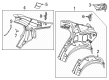 Diagram for Mercedes-Benz E53 AMG Fender Splash Shield - 214-630-88-02
