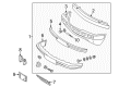 Diagram for Mercedes-Benz 190E Bumper Cover - 201-885-08-23