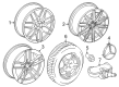 Diagram for Mercedes-Benz GLE53 AMG SUV Alloy Wheels - 167-401-45-00-7X71
