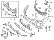 Diagram for Mercedes-Benz GLE400 Bumper Cover - 166-885-91-25-64-9999