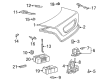 Diagram for Mercedes-Benz CL500 Liftgate Hinge - 215-750-05-87