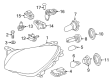 Diagram for Mercedes-Benz E550 Headlight Bulb - 001-826-51-82-65