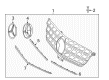 Diagram for Mercedes-Benz ML550 Grille - 166-880-10-85-9040