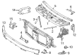 Diagram for Mercedes-Benz GLC63 AMG S E Performance Radiator Support - 206-626-46-00
