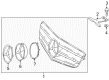 Diagram for Mercedes-Benz C63 AMG Grille - 204-880-00-23-9744
