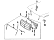 Diagram for Mercedes-Benz E420 Grille - 124-888-03-23