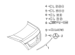 Diagram for Mercedes-Benz CL63 AMG Emblem - 216-758-00-58