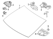 Diagram for Mercedes-Benz E450 Windshield - 214-670-50-02