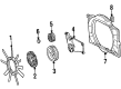 Diagram for Mercedes-Benz 300SL Fan Shroud - 129-500-00-55