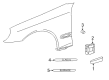 Diagram for Mercedes-Benz E320 Emblem - 203-817-10-20