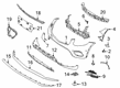 Diagram for Mercedes-Benz GLC63 AMG Bumper Cover - 253-885-36-05-9999