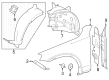 Diagram for Mercedes-Benz GLC63 AMG S E Performance Fender Splash Shield - 254-690-33-01