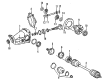 Diagram for Mercedes-Benz 300SE Driveshaft Center Support Bearing - 124-410-06-81-64