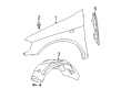 Diagram for Mercedes-Benz ML320 Wheelhouse - 163-884-08-22