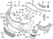 Diagram for Mercedes-Benz SLC300 Parking Assist Sensor - 212-542-00-18-64-9999