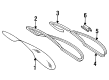 Diagram for Mercedes-Benz 190D Weather Strip - 201-670-01-39