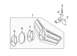 Diagram for Mercedes-Benz E550 Grille - 207-880-01-83-9775