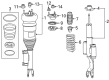 Diagram for Mercedes-Benz C350e Strut Housing - 205-320-47-68-89