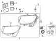 Diagram for Mercedes-Benz Headlight Cover - 253-826-21-00-64
