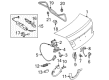 Diagram for Mercedes-Benz E550 Liftgate Hinge - 212-750-04-28