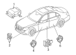 Diagram for Mercedes-Benz C63 AMG S E Performance Air Bag Sensor - 000-905-65-13
