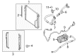 Diagram for Mercedes-Benz SLC43 AMG A/C Condenser - 099-500-12-54