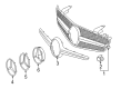Diagram for Mercedes-Benz SL63 AMG Grille - 231-888-05-60