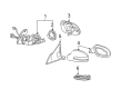 Diagram for Mercedes-Benz E320 Mirror Actuator - 203-820-23-42