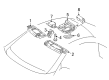 Diagram for Mercedes-Benz SLK300 Sun Visor - 171-810-01-10-9051
