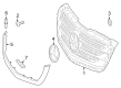 Diagram for Mercedes-Benz Sprinter 2500 Grille - 906-888-05-23-9B51