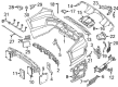 Diagram for Mercedes-Benz GL450 Bumper Cover - 166-885-69-25