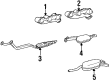 Diagram for Mercedes-Benz 190E Exhaust Pipe - 103-140-37-14