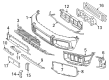 Diagram for Mercedes-Benz G63 AMG License Plate - 465-880-00-01