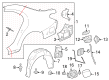 Diagram for Mercedes-Benz S63 AMG E Performance Fender Splash Shield - 223-690-18-08