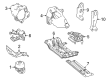 Diagram for Mercedes-Benz E250 Engine Mount - 651-223-13-04